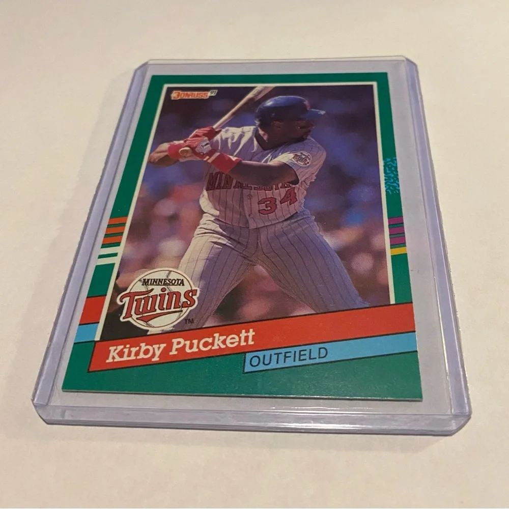 Kirby Puckett Rare Error! 1990 Donruss Baseball Card no dot after inc. Wrong DOB